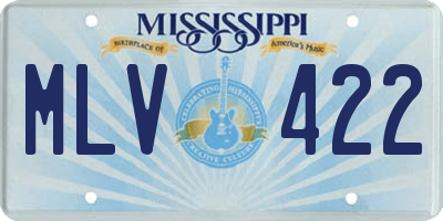 MS license plate MLV422