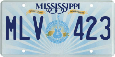 MS license plate MLV423