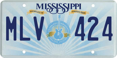 MS license plate MLV424