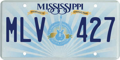 MS license plate MLV427