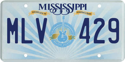 MS license plate MLV429