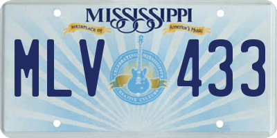 MS license plate MLV433