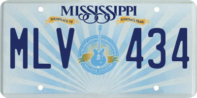MS license plate MLV434