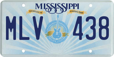 MS license plate MLV438