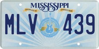 MS license plate MLV439