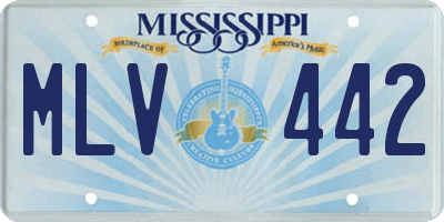 MS license plate MLV442
