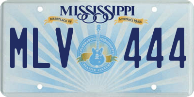 MS license plate MLV444