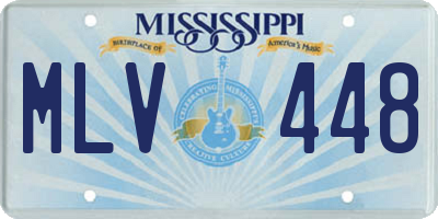 MS license plate MLV448