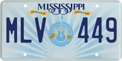 MS license plate MLV449