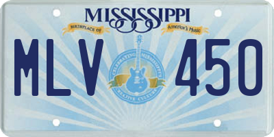 MS license plate MLV450