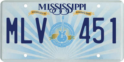 MS license plate MLV451