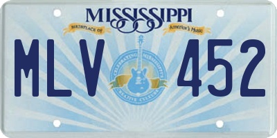 MS license plate MLV452