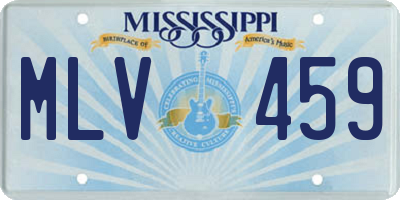 MS license plate MLV459