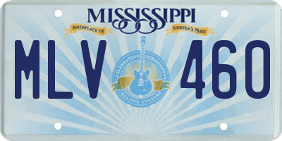 MS license plate MLV460