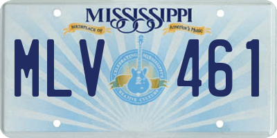 MS license plate MLV461
