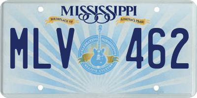 MS license plate MLV462