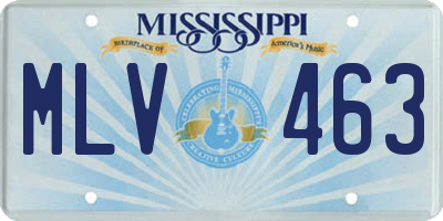 MS license plate MLV463
