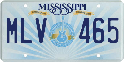 MS license plate MLV465