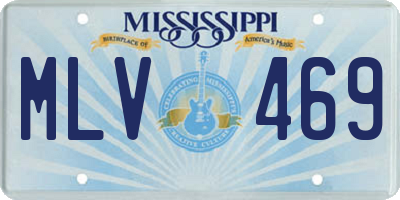MS license plate MLV469