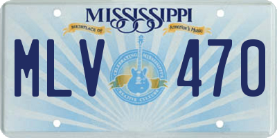 MS license plate MLV470