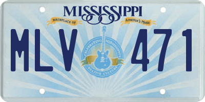 MS license plate MLV471