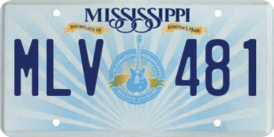 MS license plate MLV481