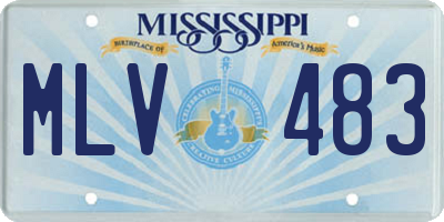 MS license plate MLV483