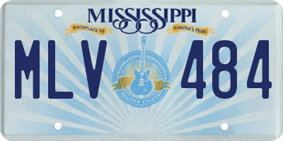 MS license plate MLV484