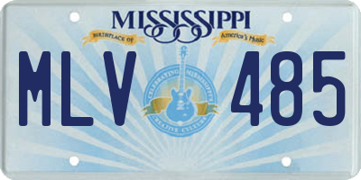 MS license plate MLV485