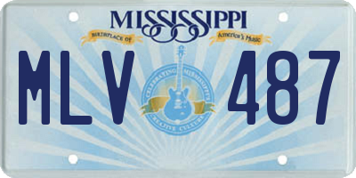MS license plate MLV487