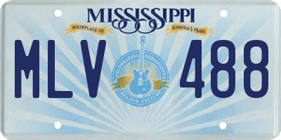 MS license plate MLV488
