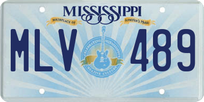 MS license plate MLV489