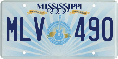 MS license plate MLV490