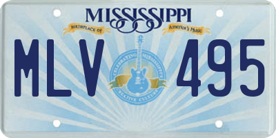 MS license plate MLV495