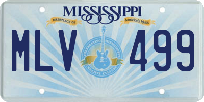 MS license plate MLV499