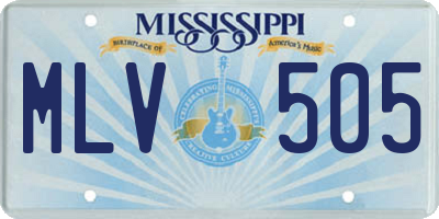 MS license plate MLV505