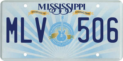 MS license plate MLV506