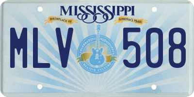 MS license plate MLV508