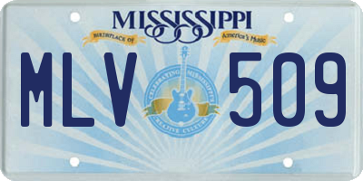 MS license plate MLV509