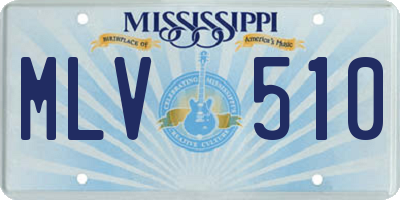MS license plate MLV510
