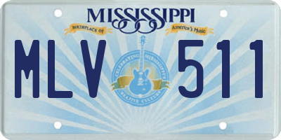 MS license plate MLV511