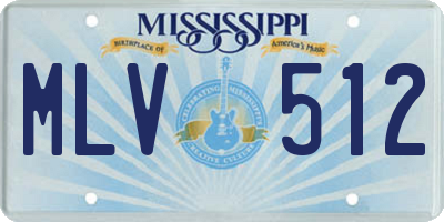 MS license plate MLV512