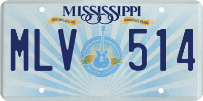 MS license plate MLV514