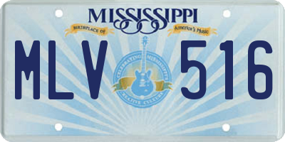 MS license plate MLV516