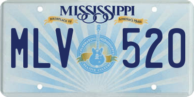 MS license plate MLV520