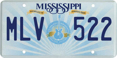 MS license plate MLV522