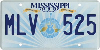 MS license plate MLV525