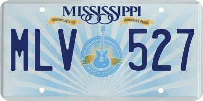 MS license plate MLV527