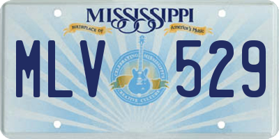 MS license plate MLV529