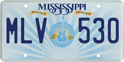 MS license plate MLV530